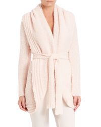 Skin | Pink Bouclé Wrap Cardigan | Lyst