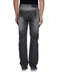 Moschino Jeans Gray Denim Trousers for men