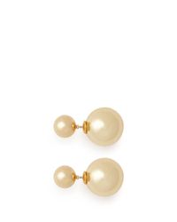 Kenneth Jay Lane | Metallic Double Sphere Earrings | Lyst
