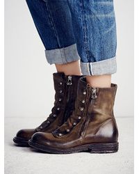 Free People Leather Jaq Boot in Green - Lyst