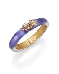 Alexis Bittar | Purple Imperial Lucite & Crystal Small Ombre Hinged Bracelet | Lyst