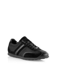 BOSS Green Black Sneakers 'Stiven' With Suede Trim for men