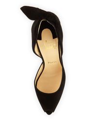Christian Louboutin | Black Barbara Knotted Half D'Orsay Pumps | Lyst