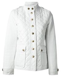 burberry white quilted jacket