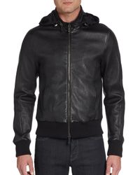 armani leather coat