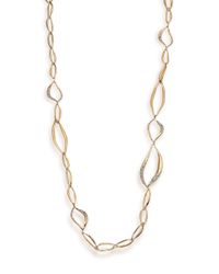 Alexis Bittar | Metallic Miss Havisham Jagged Crystal Long Liquid Link Necklace | Lyst
