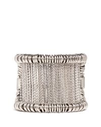 Alexander McQueen | Metallic Wire And Ring Cuff | Lyst