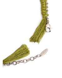 Joomi Lim | Green Cotton Braid Crystal Necklace | Lyst