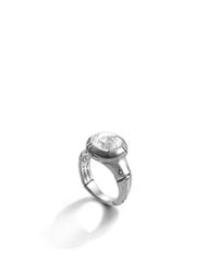 John Hardy | White Bamboo Small Round Ring | Lyst