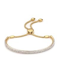 Monica Vinader | White Fiji Diamond Bar Bracelet | Lyst