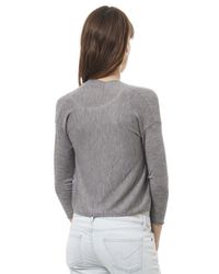 Rebecca Taylor - Gray Easy Open Cardigan - Lyst