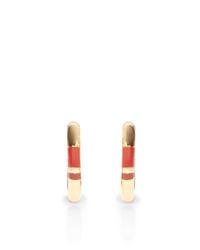 Aurelie Bidermann | Orange Positano 18k Gold and Resin Hoop Earrings | Lyst