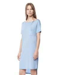 Alexander Wang | Blue Classic Boatneck Dress With Pocket | Lyst