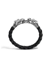 John Hardy | Black Legends Naga Woven Leather Bracelet for Men | Lyst