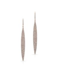 Anne Sisteron - Pink 14kt Rose Gold Diamond Petal Drop Earrings - Lyst