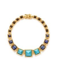 Eddie Borgo | Blue Graduated Gemstone Pyramid Necklace | Lyst