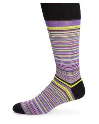 Saks Fifth Avenue | Multicolor Merino Wool-blend Multistriped Socks for Men | Lyst