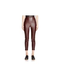 Free People | Purple Faux Leather Moto Leggings | Lyst