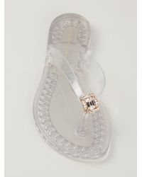 casadei jelly flip flops