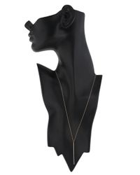 Kismet by Milka - White Diamond Bar Necklace - Lyst