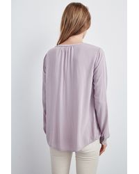 Velvet By Graham & Spencer - Purple Alda Challis Button Blouse - Lyst