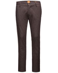BOSS Orange Brown Cotton-blend Chinos 'sairy8-w' for men