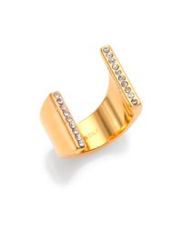 Vita Fede | Pink Lia Double Crystal Open Ring | Lyst