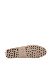 Tod's | Natural Heaven Laccetto Nubuck Driving Shoes | Lyst