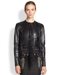 roberto cavalli leather jacket