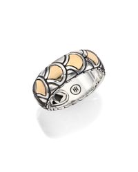 John Hardy | Metallic Naga 18k Yellow Gold & Sterling Silver Band Ring | Lyst