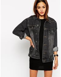 black denim girlfriend jacket