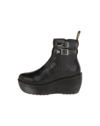 schuh caitlin ankle boot with buckle in black