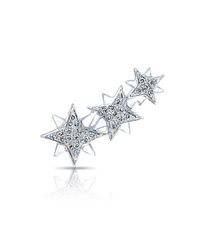Anne Sisteron - 14kt White Gold Diamond Stars Ear Cuff - Lyst