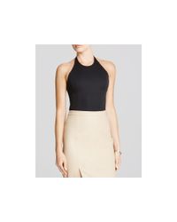 Bardot | Black Halter Neck Bodysuit | Lyst