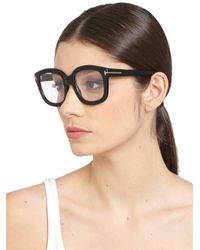 Tom Ford Oversized Acetate Eye Glasses In Black Lyst Tom Ford Oversized Acetate Eye Glasses In Black Lyst