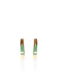Aurelie Bidermann | Blue Positano 18k Gold and Resin Hoop Earrings | Lyst