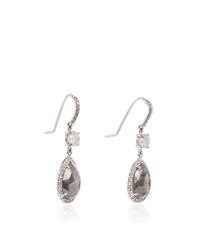 Nina Runsdorf | Metallic Icy Grey Diamond Earrings | Lyst