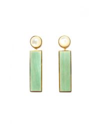 Lizzie Fortunato | Green Regal Column Earrings | Lyst