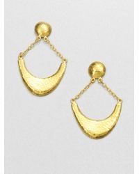 Gurhan | Metallic Arc 24k Yellow Gold Crescent Drop Earrings | Lyst