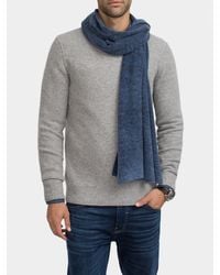 White + Warren - Blue Weathered Cashmere Scarf for Men - Lyst