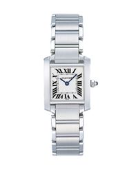 Cartier | Metallic Tank Francaise Small Stainless Steel Bracelet Watch | Lyst