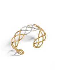 John Hardy | Metallic Classic Chain Woven Braided Cuff | Lyst