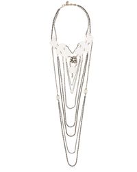Maria Zureta | Metallic Clear & Silver Chain Necklace | Lyst