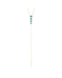 Anne Sisteron | Green 14kt Yellow Gold Opal Diamond Lariat Necklace | Lyst