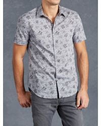 John Varvatos | Green Cotton Floral Shirt for Men | Lyst