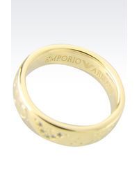 Emporio Armani | Metallic Ring for Men | Lyst
