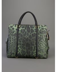 green leopard print bag