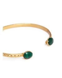 Ela Stone | Metallic 'simone' Stone Adjustable Cuff | Lyst
