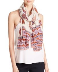 Tory Burch | Multicolor Dapper Paisley-Print Wool Scarf | Lyst