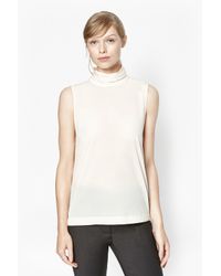 French Connection | Natural Polly Plains Roll Neck Top | Lyst